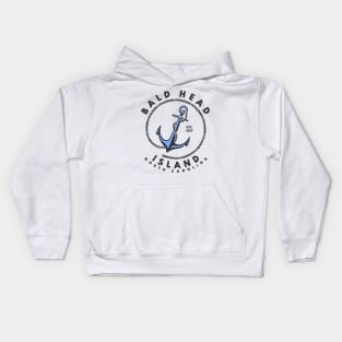 Vintage Anchor and Rope for Traveling to Bald Head Island, North Carolina Kids Hoodie